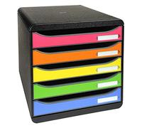 Exacompta Drawer Unit 309798D Polystyrene Black, Harlequin 27.8 x 34.7 x 27.1 cm