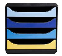 Exacompta Desktop Drawers 3104202D PS (Polystyrene) 4 Drawers Multicolour
