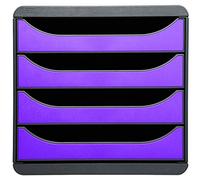 Exacompta Drawer Unit Big-Box Polystyrene Black, Purple 27.8 x 34.7 x 26.7 cm