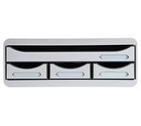 Exacompta - Ref 319740D - Iderama Collection - ToolBox Drawer Set (4 Drawers) - 270 x 355 x 135mm in Size, Suitable for A4+ Documents, Landscape Format - Light Grey