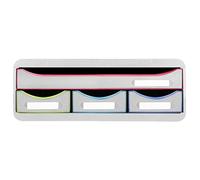 Exacompta - Ref. 319913D - TOOLBOX MINI - 4-drawer unit - External dimensions: depth 27 x width 35.5 x height 13.5 cm - white/harlequin/white