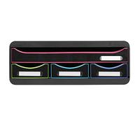 Exacompta - Ref. 319914D - TOOLBOX MINI - 4-drawer unit - External dimensions: depth 27 x width 35.5 x height 13.5 cm - black/harlequin/black