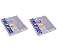 Exacompta - Ref 32430E - KoverBook Protector - A4+ in Size, Made from PVC Material - Protects Exercise Books, Water Resistant, Tear-Resistant Covers - Clear (Pack of 2)