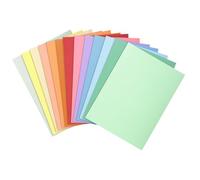 Exacompta - Ref 330000E - Super Pastel Square Cut Folders - 24 x 32cm in Size, Suitable for Storing & Holding A4 Documents, 210gsm Card - Assorted Colours (Pack of 100)