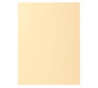 Exacompta - Ref 330025E - Super Pastel Square Cut Folders - 24 x 32cm in Size, Suitable for Storing & Holding A4 Documents, 210gsm Card - Ivory (Pack of 100)