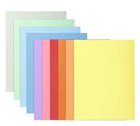 Exacompta - Ref 330100E - Super Square Cut Folders - 24 x 32cm in Size, Suitable for Storing & Holding A4 Documents, 220gsm Card - Assorted Colours (Pack of 10)