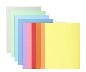 Exacompta - Ref 330100E - Super Square Cut Folders - 24 x 32cm in Size, Suitable for Storing & Holding A4 Documents, 220gsm Card - Assorted Colours (Pack of 10)