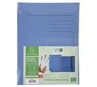 Exacompta - Ref 33122E - Clean'Safe 2-Flap Folders - Suitable for A4 Documents, 400gsm FSC-Certified Pressboard, Treated With an Antimicrobial Additive - Blue (Pack of 5)