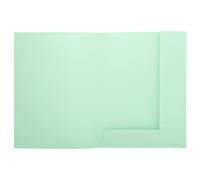 Exacompta - Ref 332004E - Super 210 2-Flap Folders - 240 x 320mm in Size, Suitable for Holding A4 Documents, 210gsm Card, 2 Internal Flaps - Light Green (Pack of 50)