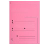 Exacompta - Ref 334003E - Super 210 Printed 2-Flap Folders - 240 x 320mm in Size, Suitable for Holding A4 Documents, 210gsm Card, Pre-Printed - Pink (Pack of 25)