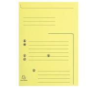 Exacompta - Ref 334005E - Box of 5 Packs of 25 Printed Rigid folders with 2 Flaps Super 210 g/m² - Pastel Colours - PEFC™ Certified - Size 24 x 32 cm for A4 Format - Canary Colour