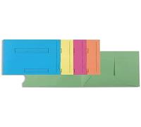 Exacompta - Ref 335000E - Super 210 Printed 2-Flap Folders - 240 x 320mm in Size, Suitable for Holding A4 Documents, 210gsm Card, Pre-Printed - Assorted Colours (Pack of 50)