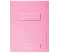 Exacompta - Ref 335003E - Super 210 Printed 2-Flap Folders - 240 x 320mm in Size, Suitable for Holding A4 Documents, 210gsm Card, Pre-Printed - Pink (Pack of 50)