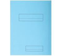 Exacompta - Ref 335006E - Super 210 Printed 2-Flap Folders - 240 x 320mm in Size, Suitable for Holding A4 Documents, 210gsm Card, Pre-Printed - Light Blue (Pack of 50)