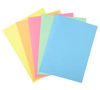 Exacompta - Ref 339000E - Super 210 1-Flap Folders - 240 x 320mm in Size, Suitable for Holding A4 Documents, 210gsm Card, Single Fold Over Flap - Assorted Colours (Pack of 50)