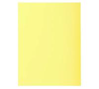 Exacompta - Ref 340005E - Super Pastel Square Cut Folders - 24 x 32cm in Size, Suitable for Storing & Holding A4 Documents, 160gsm Card - Yellow (Pack of 100)