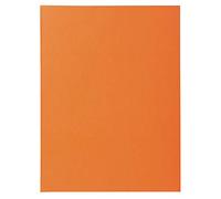 Exacompta - Ref 340007E - Super Pastel Square Cut Folders - 24 x 32cm in Size, Suitable for Storing & Holding A4 Documents, 160gsm Card - Orange (Pack of 100)