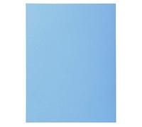 Exacompta - Ref 340010E - Super Pastel Square Cut Folders - 24 x 32cm in Size, Suitable for Storing & Holding A4 Documents, 160gsm Card - Dark Blue (Pack of 100)