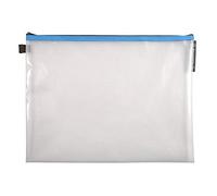 Exacompta - Ref 34160E - Zipped Transparent Mesh Pockets - Suitable for A3 Documents, 0.3mm Nylone Mesh - Suitable for Storing Documents, Accessories - Assorted Colours (Pack of 10)