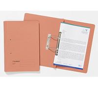 Exacompta - Ref 346-ORGZ - Guildhall - Document Spiral Files, 285gsm Medium Weight Spring Manilla, 355x250mm, Metal Spring Mechanism, Blue Angel Certified - Orange, Pack of 25