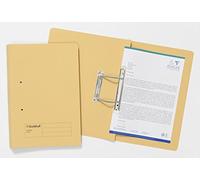 Exacompta - Ref 346-YLWZ - Guildhall - Document Spiral Files, 285gsm Medium Weight Spring Manilla, 355x250mm, Metal Spring Mechanism, Blue Angel Certified - Yellow, Pack of 25