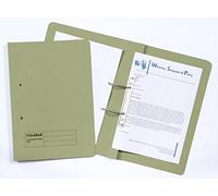 Exacompta - Ref 348-GRNZ - Guildhall - Pocket Spiral File, 315gsm Heavyweight Manilla, Holds A4 & Foolscap Documents, Left Hand Pocket, Blue Angel Certified - Green, Pack of 50