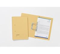Exacompta - Ref 348-YLWZ - Guildhall - Pocket Spiral File, 315gsm Heavyweight Manilla, Holds A4 & Foolscap Documents, Left Hand Pocket, Blue Angel Certified - Yellow, Pack of 50