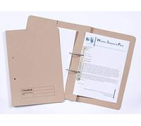 Exacompta - Ref 349-BUFZ - Guildhall - Pocket Spiral File, 315gsm Heavyweight Manilla, Holds A4 & Foolscap Documents, Left Hand Pocket, Blue Angel Certified - Buff, Pack of 25