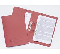 Exacompta - Ref 349-REDZ - Guildhall - Pocket Spiral File, 315gsm Heavyweight Manilla, Holds A4 & Foolscap Documents, Left Hand Pocket, Blue Angel Certified - Red, Pack of 25