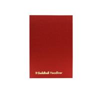 Exacompta - Ref 38/6Z - Guildhall - Headliner Case bound Hardback Account Book, 298 x 203mm, 6 Cash Column, 80 Pages, Tamper-Proof, Precision Ruled 95gsm Ledger Paper - Burgundy