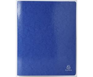 Exacompta - Ref 380807B - Iderama Collection - Flat Bar Files - 240 x 320mm in Size, Suitable for A4 Documents, 355gsm Glossy-Coated Pressboard - Dark Blue (Pack of 25)