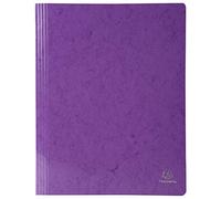 Exacompta - Ref 380812B - Iderama Collection - Flat Bar Files - 240 x 320mm in Size, Suitable for A4 Documents, 355gsm Glossy-Coated Pressboard - Purple (Pack of 25)