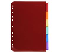 Exacompta - Ref 3906E - PP Document Dividers - Suitable for Use With A4 Documents, Made from Polypropylene, Pre-Punched & Pre-Printed - 6 Part Dividers - Multicoloured
