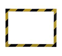 Exacompta - Ref 39209E - Magnetic Wall Display Pocket - Suitable for A4 Documents, 3 Magnetic Sides & 1 Open Side for Insertion, Ideal for Notes & Posters - Yellow & Black