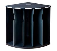 Exacompta - Ref 393714D - ECOBlack Ergonomic Sorter - 5 Section Sorter - 281 x 281 x 356mm in Size, 5 Section Header Labels, Quarter Circle Shape - Black/Mouse Grey (Pack of 3)