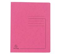 Exacompta - Ref 39987E - Flat Bar File - Suitable for A4 Documents, Pre-Printed Cover, 355gsm Heavyweight Mottled Pressboard, 30mm Spine, Metal Spring Mechanism - Pink