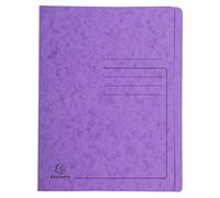 Exacompta - Ref 39998E - Flat Bar File - Suitable for A4 Documents, Pre-Printed Cover, 355gsm Heavyweight Mottled Pressboard, 30mm Spine, Metal Spring Mechanism - Purple