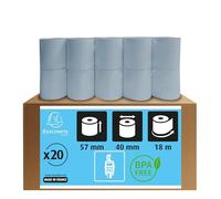 Exacompta - Ref 40951E - Safe Contact Credit Card Machine Rolls - 57mm Wide x 40mm Diameter x 18m in Length, Phenol Free, FSC-Certified Paper - Pack of 20