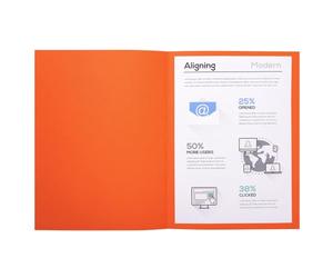 Exacompta - Ref 410007E - Forever Collection - Recycled Square Cut Folder - A4 (210 x 297mm), 220gsm Recycled Board, Blue Angel Certified - Orange (Pack of 100)