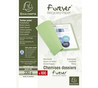 Exacompta - Ref 410020E - Forever Square Cut Folder - A4 in Size, Suitable for Storing A4 Documents, Made from 220gsm Recycled Card - Fuchsia (Pack of 100)