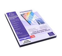 Exacompta - Ref 42542E - PVC Transparent Covers for Presentation Binders - Suitable for Storing A4 Documents, 0.2mm Thick Material - Clear (Pack of 100)
