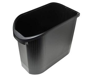 Exacompta - Ref 42714D - Topline Waste Paper Bin - 480 x 240 x 365mm in SIze, Large Size, Holds up to 26 Litres, Practical Handles for Ease of Carrying - Black