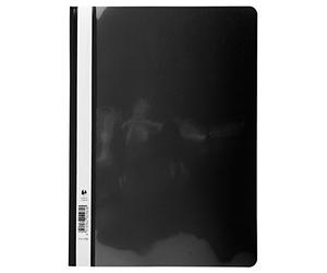 Exacompta - Ref 439701B - PVC Transfer File - Suitable for Holding A4+ Documents, Transparent PVC Cover to Identify Contents, Holds Approx. 100 Sheets - Black (Pack of 25)