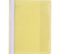 Exacompta - Ref. 439904B - Pack of 10 slide presentation folders - transparent PVC cover - metal slide - can bind A4 maxi perforated documents - yellow color
