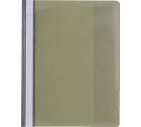 Exacompta - Ref 439910B - PVC Transfer File - Suitable for Holding A4+ Documents, Transparent PVC Cover to Identify Contents, Holds Approx. 100 Sheets - Grey (Pack of 10)