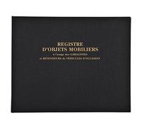 Exacompta - Ref 4441E - Horizontal Register of Moveable Objects for Garage Dealers (100 Pages) - 240 x 320mm in Size, 110gsm Paper with Green Rulings - French Text