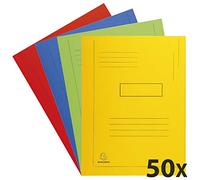 Exacompta 2 Flap Folder 445000E A4 Assorted Cardboard 24 x 0.2 x 31.5 cm Pack of 50