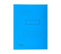 Exacompta - Ref 445006E - Forever Collection - 2-Flap Folder - 24 x 32cm in Size, Suitable for A4 Documents, Made from 290gsm Recycled Board, 2 Flaps to Secure Documents - Bright Blue (Pack of 50)