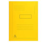 Exacompta - Ref 445009E - Forever Collection - 2-Flap Folder - 24 x 32cm in Size, Suitable for A4 Documents, Made from 290gsm Recycled Board, 2 Flaps to Secure Documents - Yellow (Pack of 50)