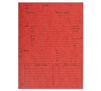 Exacompta - Ref 445105E - Nature Future Pre-Printed Records of Procedure Folders - 250 x 320mm in Size, Suitable for A4 Documents, 265gsm Material - Red (Pack of 25) / French Text